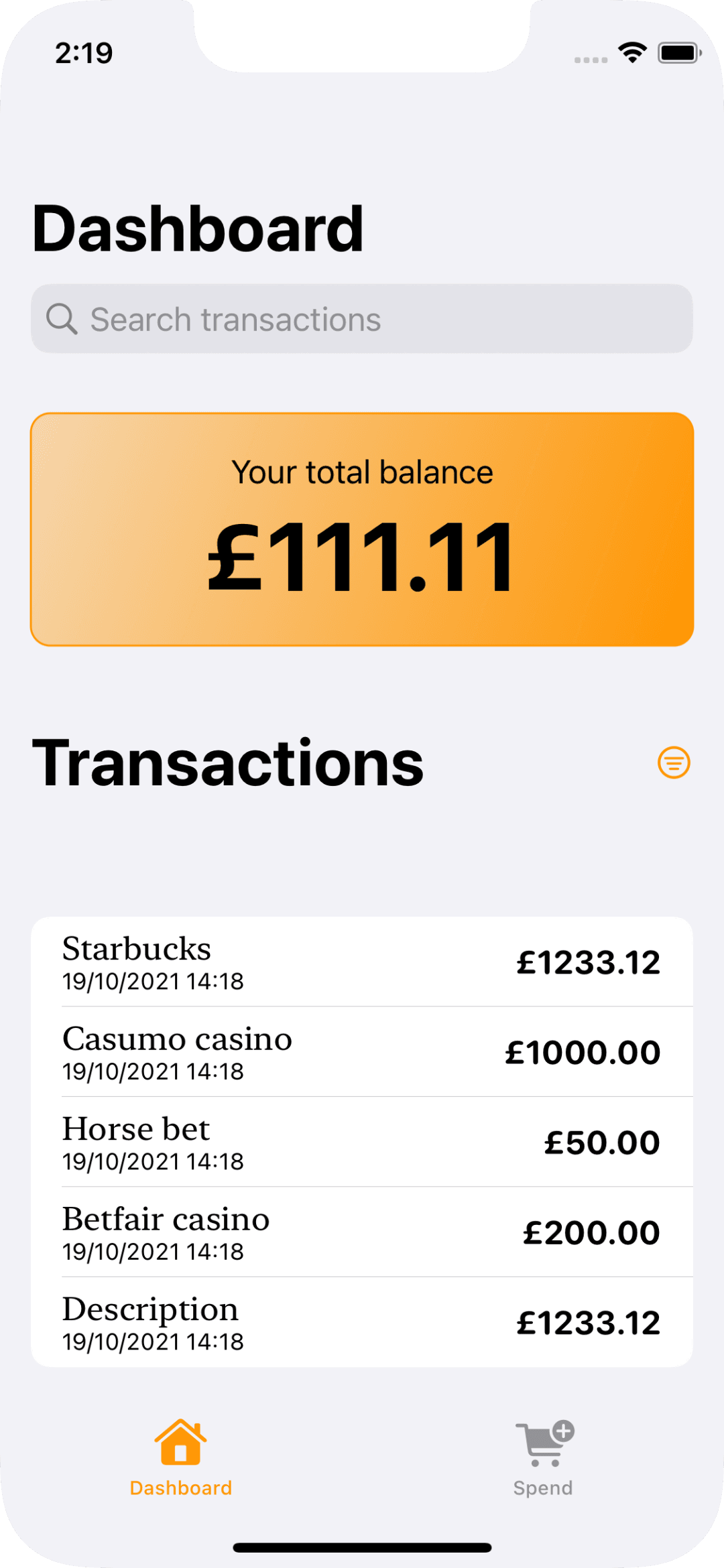 TCA Finance App screenshot 2